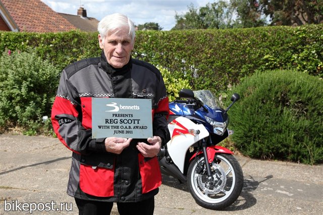 Скотт Редж - самый возрастной мотоциклист Британии