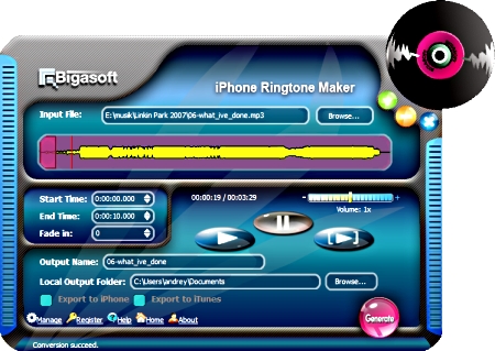Bigasoft iPhone Ringtone Maker 1.8.0.4024 portable