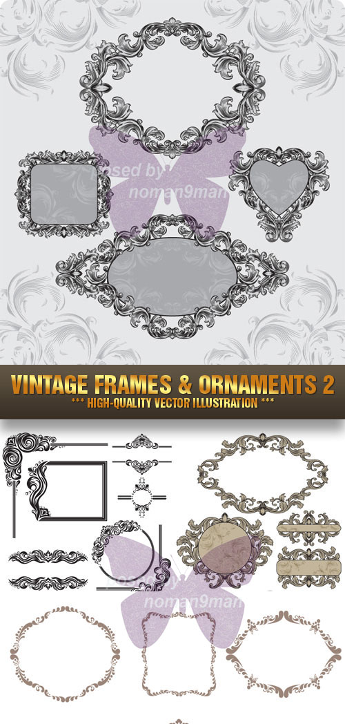 Stock Vector - Vintage Frames & Ornaments V.2