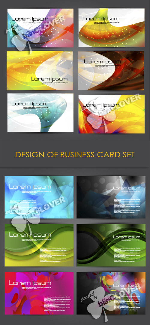 Design of business card  set 0181