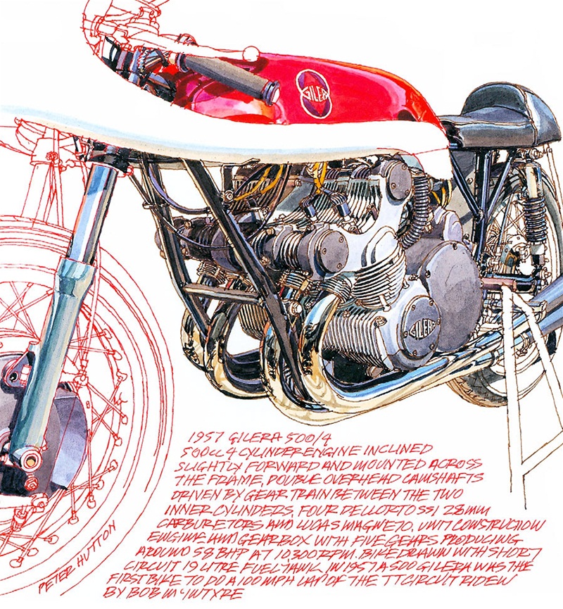 Мото Арт Питтера Хаттона: детальные иллюстрации мотоциклов