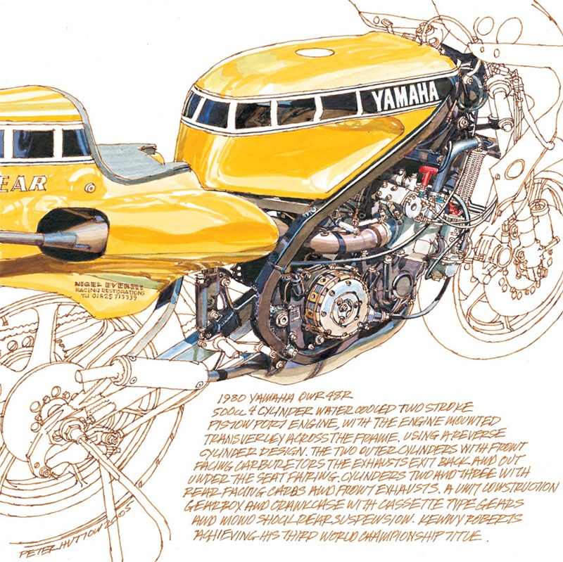 Мото Арт Питера Хаттона: детальные иллюстрации мотоциклов