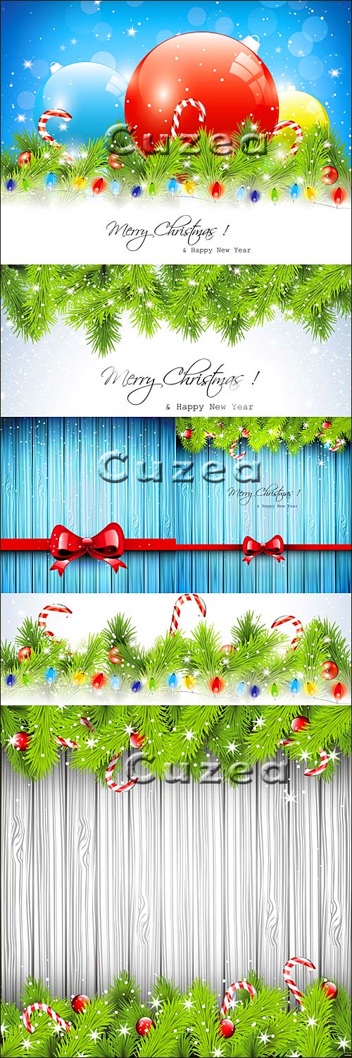Christmas snowy background with place for text in vector