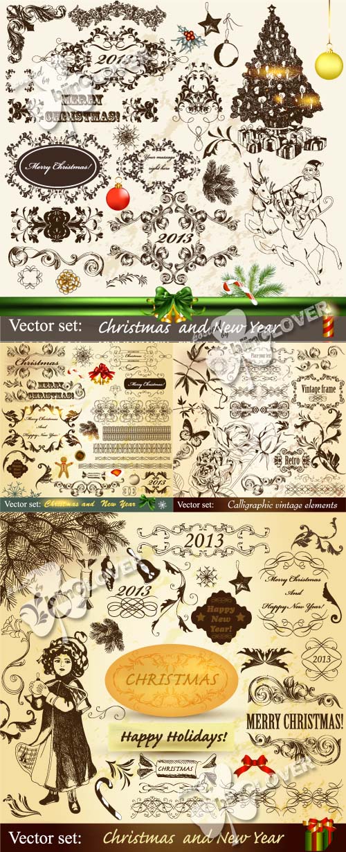 Christmas ornaments and decorative elements 0316
