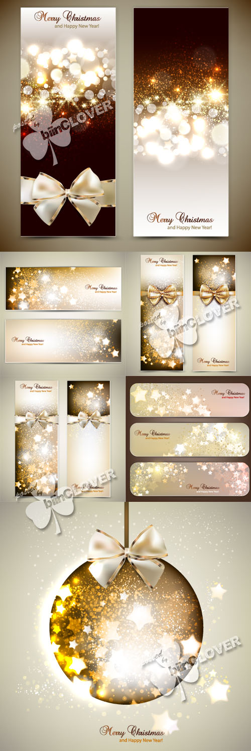 Shiny Christmas backgrounds and banners 0318